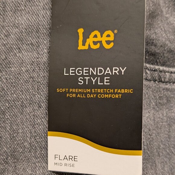 Lee Mid Rise Flare Legendary Style Jeans GRAY Size 14 Med - Picture 5 of 12